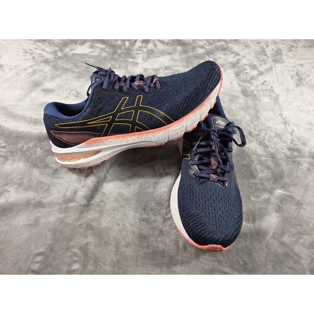 ASICS GT-2000 10 Running Shoes Midnight Blue Tiger Yellow Women's‎ Size 11